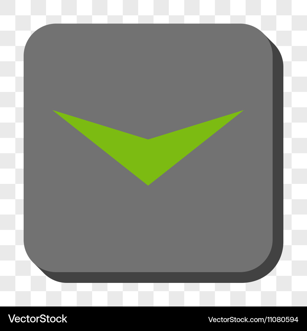 Arrowhead down rounded square button vector image