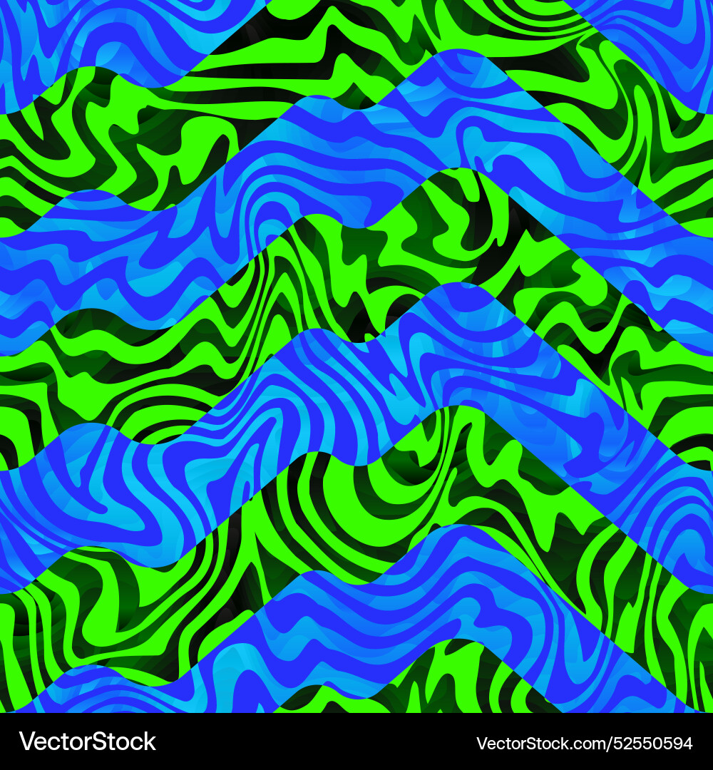 Blue waves seamless pattern Royalty Free Vector Image