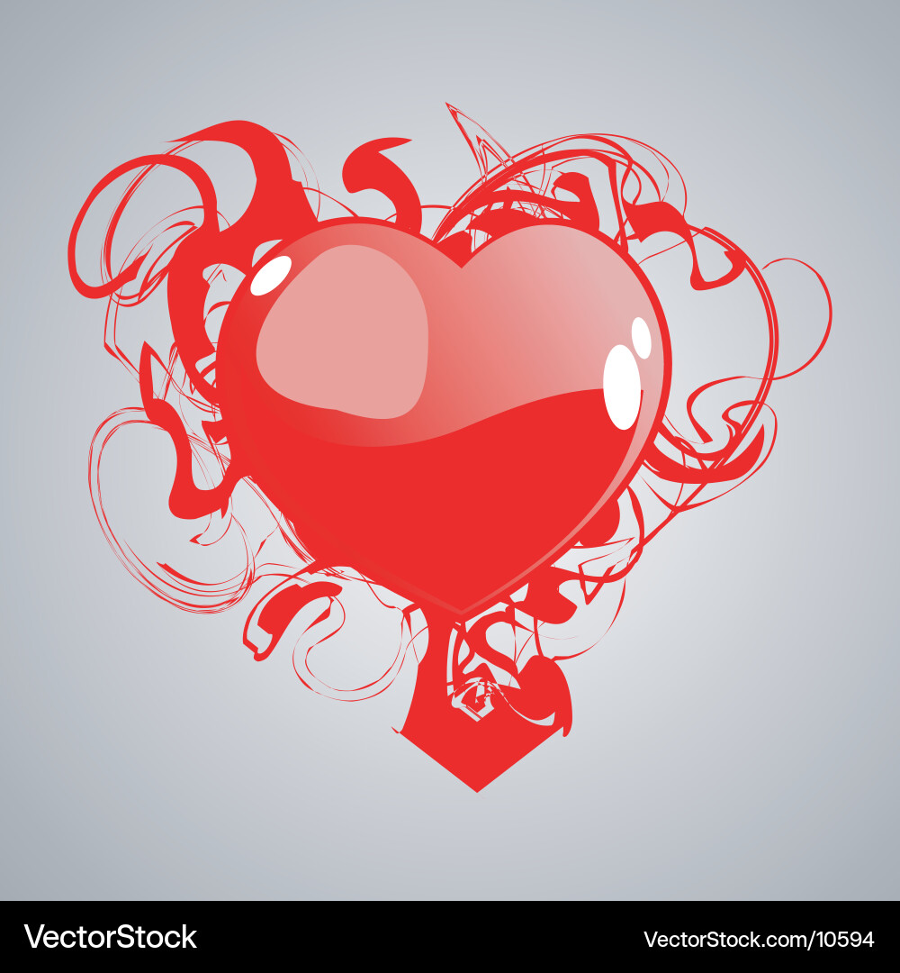 Distressed Heart Symbol Vector Image