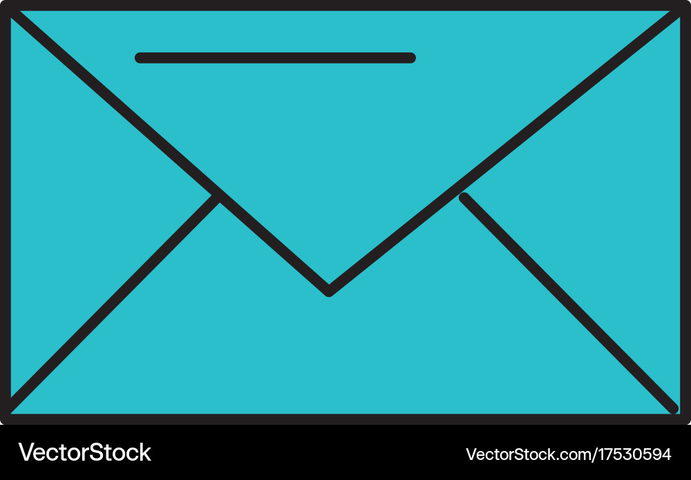 Email envelope message communication close Vector Image