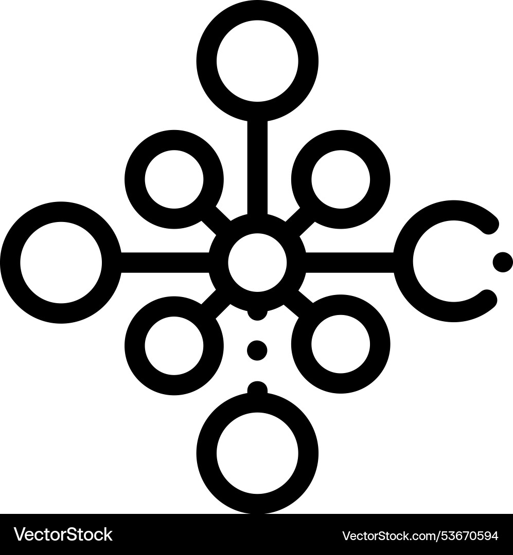 Flow chart icon thin linear style design isolated Flow chart icon thin linear style design isolated vector image