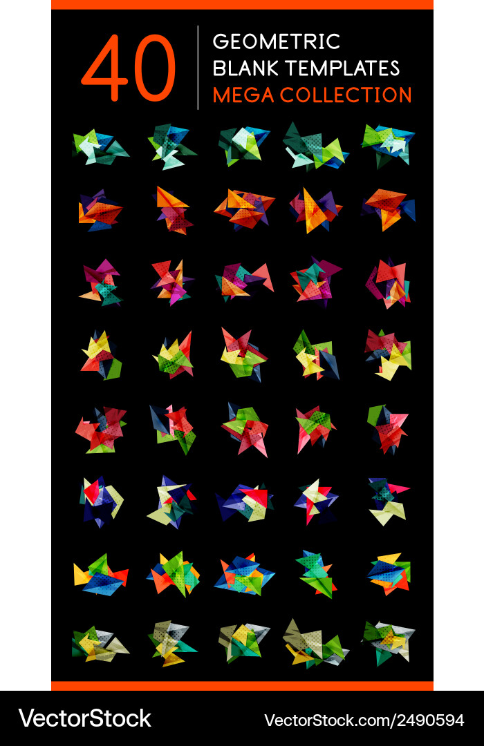 Geometric Triangle Patterns vector image