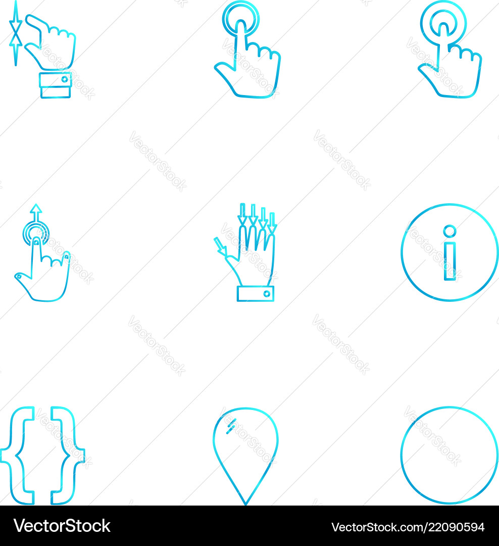 Hands pointer arrows directions eps icons set vector image