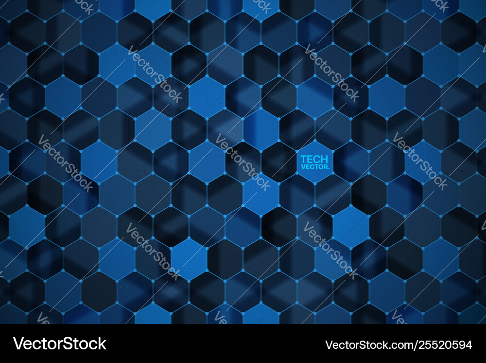Hexagonal Tech Abstract Background vector image