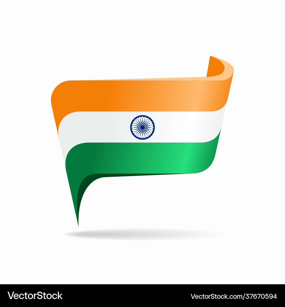 Indian Flag Pointer Map Layout vector image