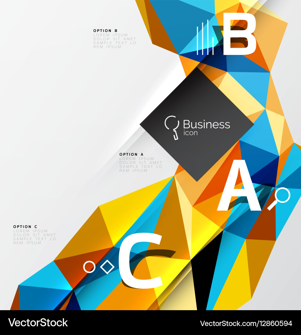 Low poly polygonal triangle abstract background Vector Image