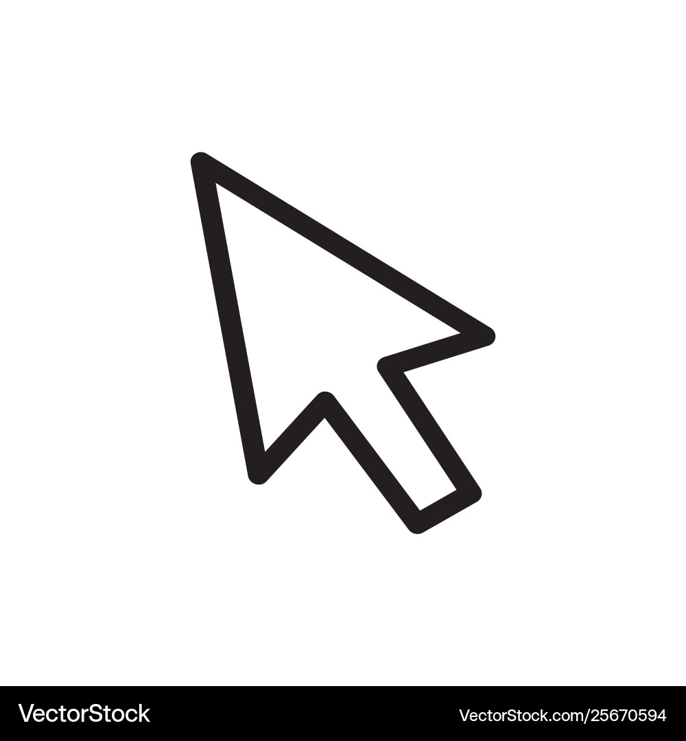Maus Cursor Symbol - Pfeilklick Pointer isoliert Maus Cursor Symbol - Pfeilklick Pointer isoliert vektorbild