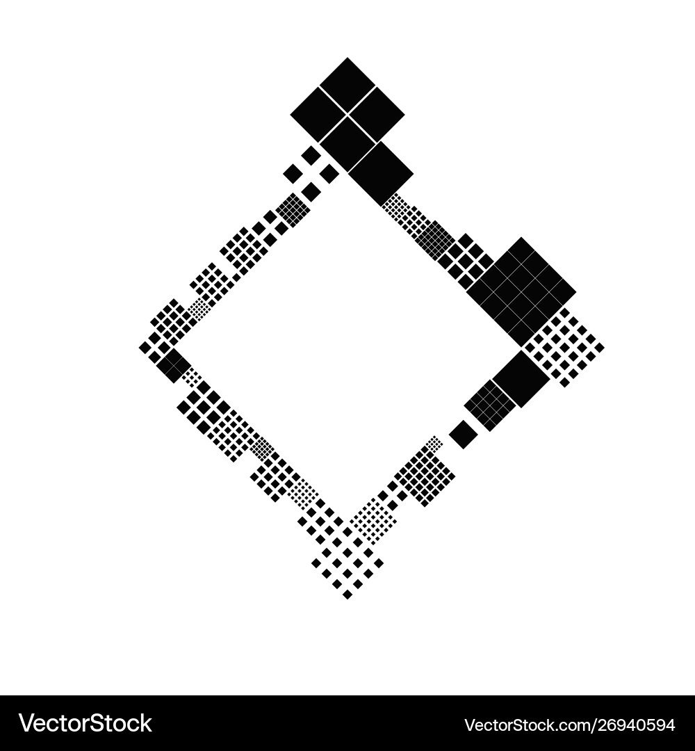 Minimal abstract geometrical square border design vector image