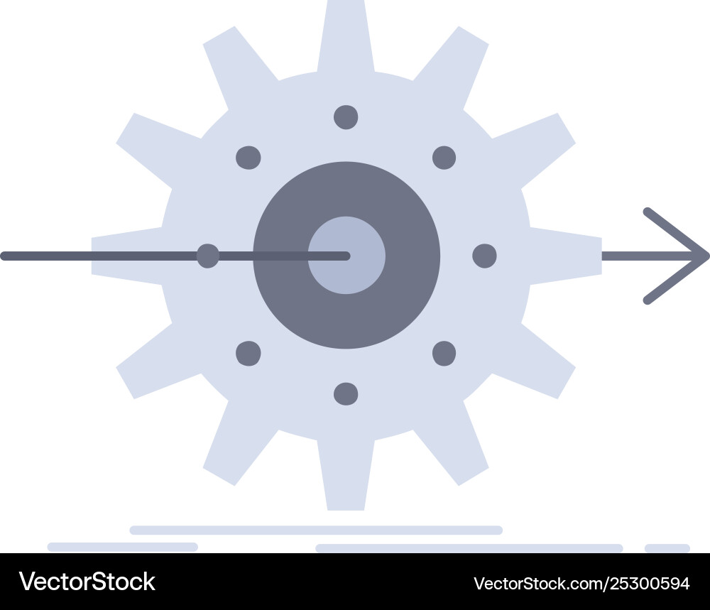 Performance progress work setting gear flat color Performance progress work setting gear flat color Vector Image