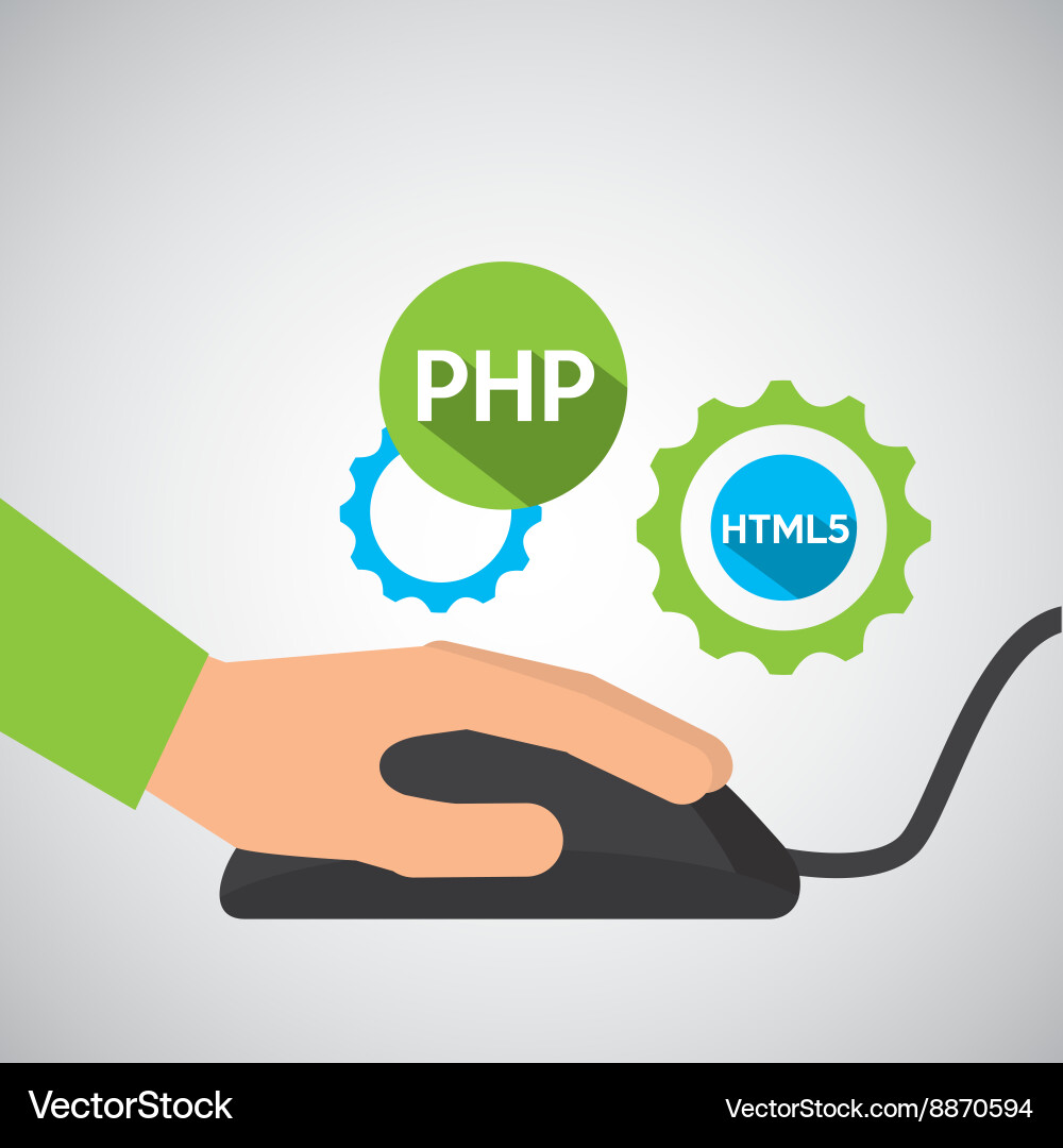 Programming language design vector image