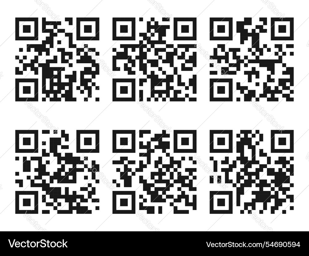 Qr code ready to use isolated on white background vector image