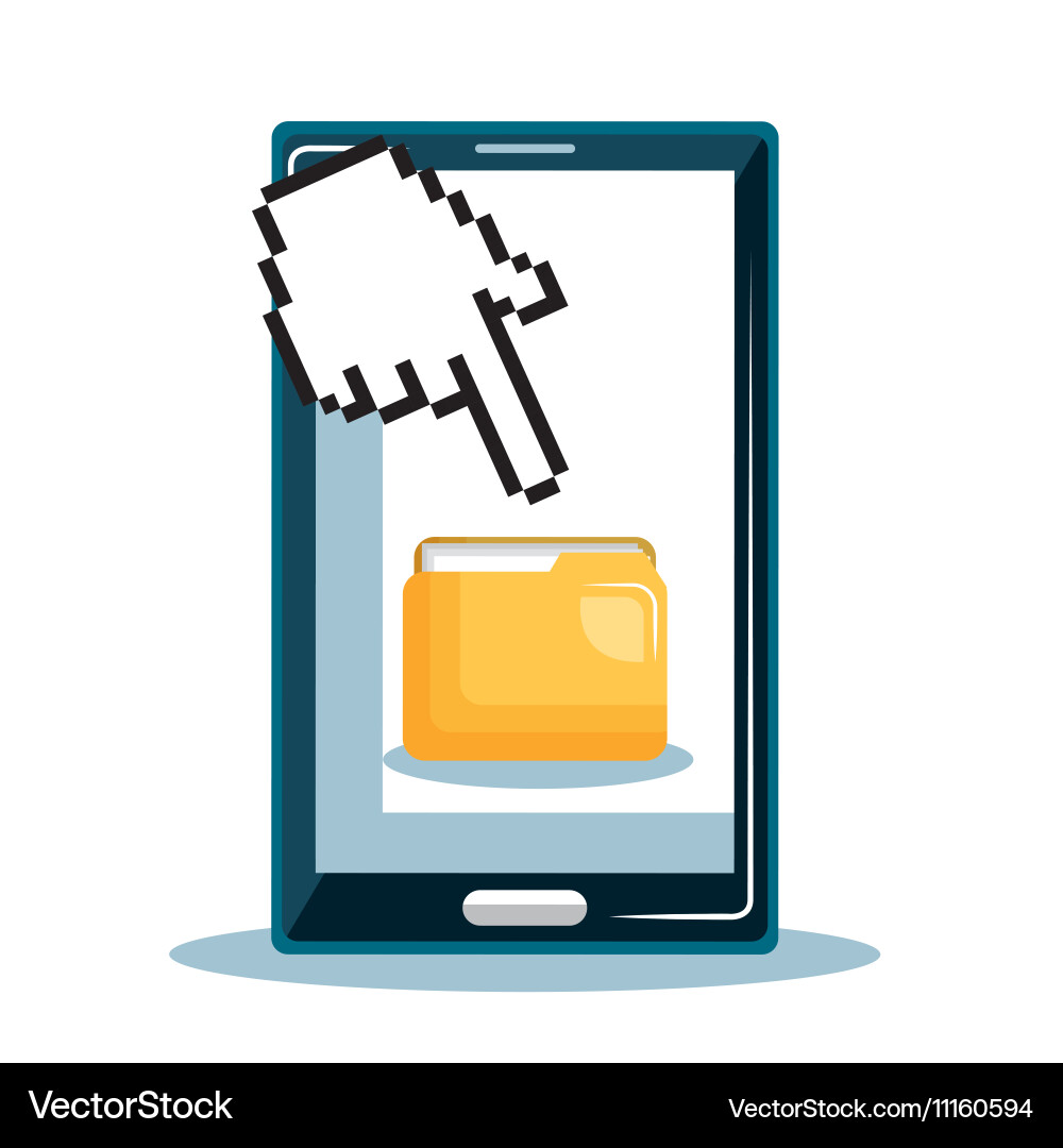 Smartphone file data security Vector Image