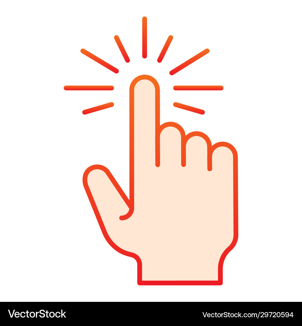 Touch flat icon cursor Touch flat icon cursor vector image