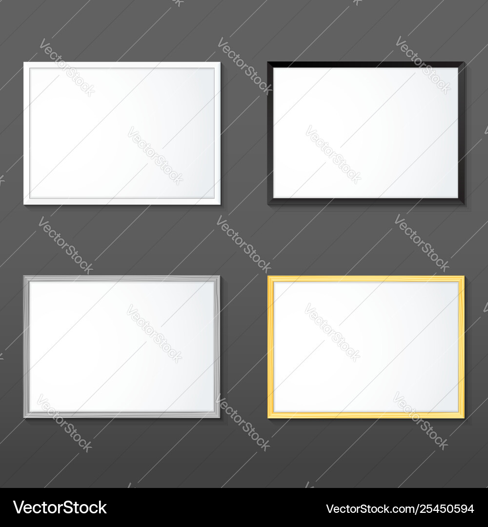 Various frame mockup template set Royalty Free Vector Image