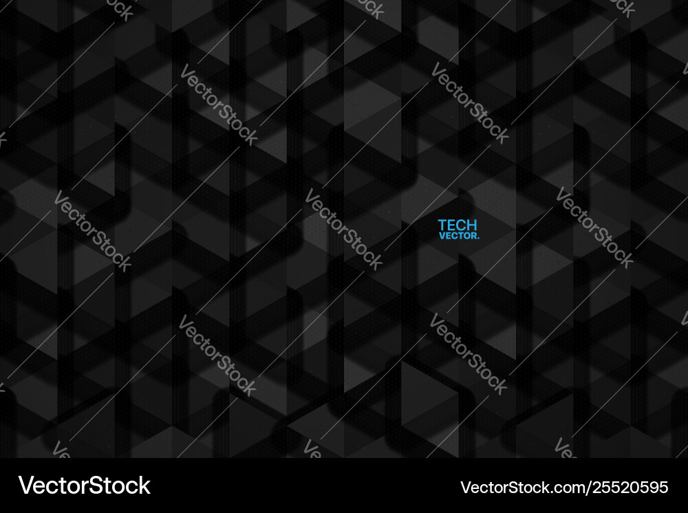 3D Technology Triangular Background Vector Image