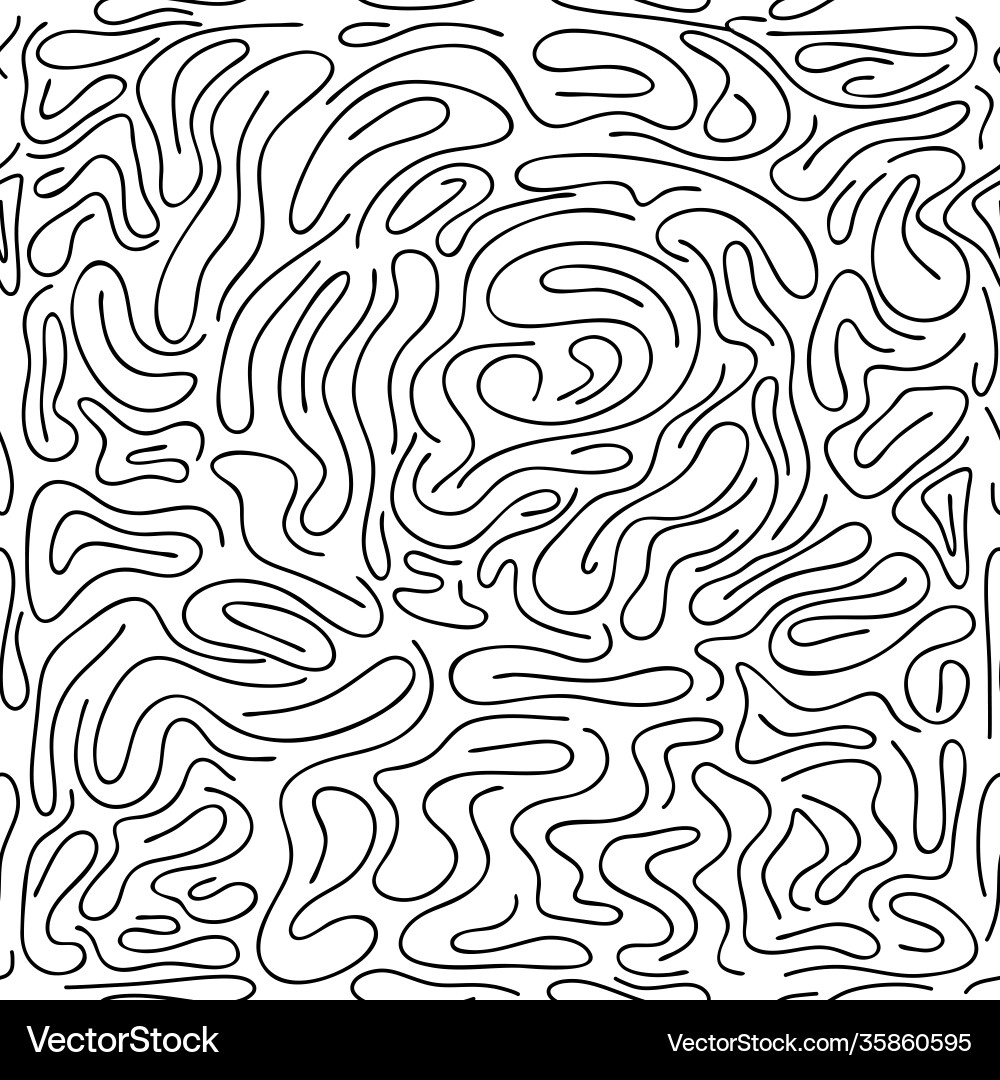 Abstract line seamless pattern isolated on white vector image