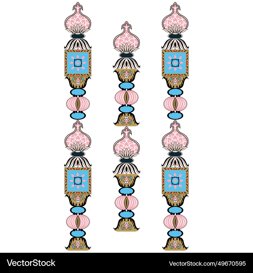 Border patterns of decorative objects Border patterns of decorative objects vector image