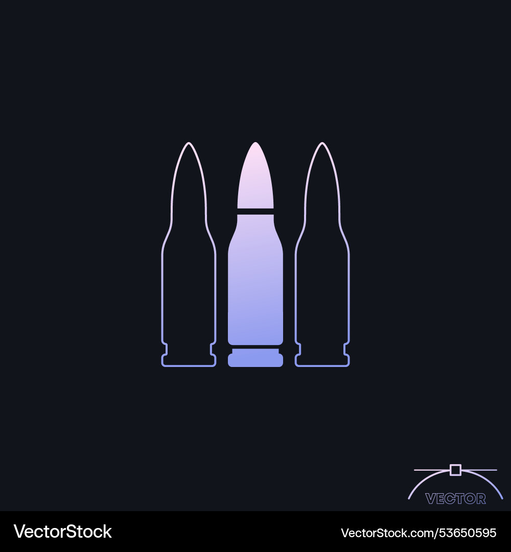 Bullets icon with a gradient vector image