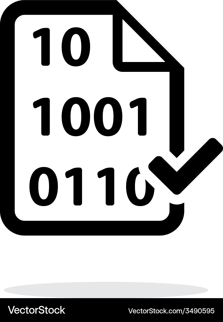 Checked file icon on white background vector image