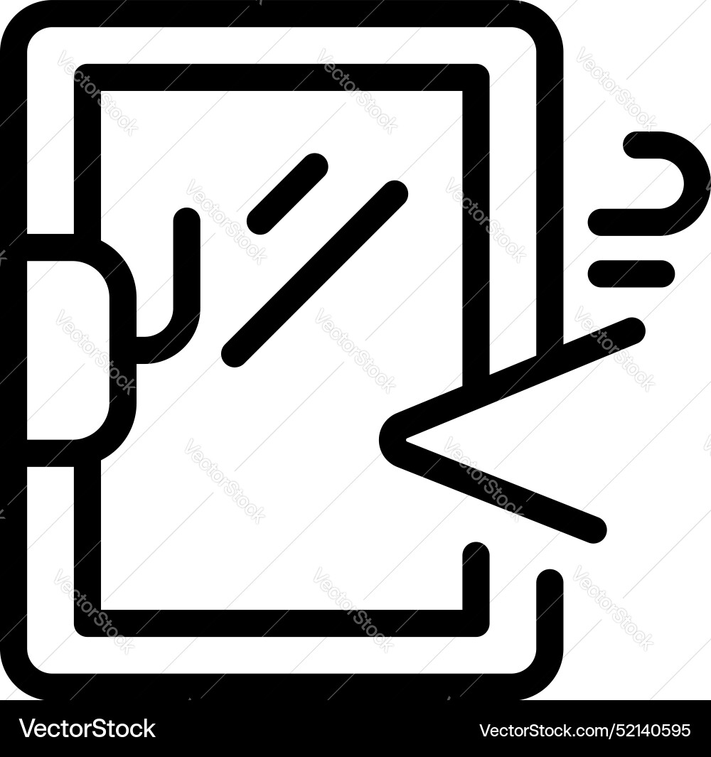 Cursor clicking on smartphone screen with folder Cursor clicking on smartphone screen with folder vector image
