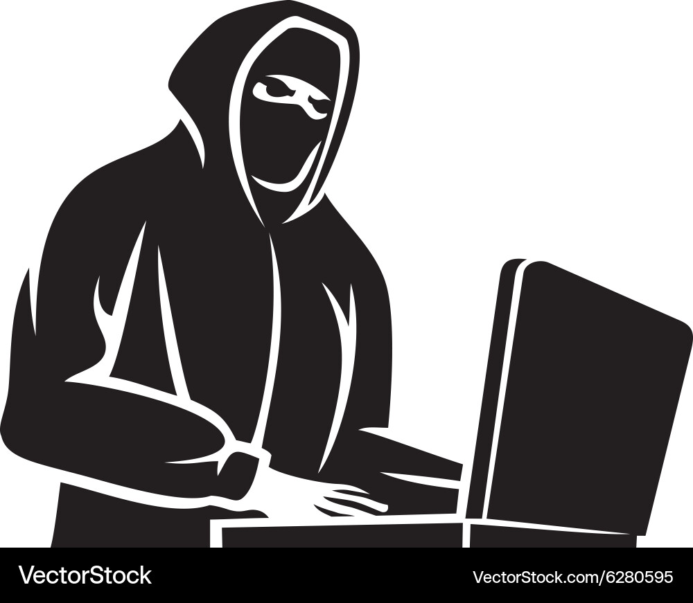 Cybersecurity Hacker vector image