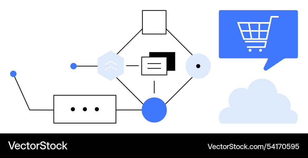 E-commerce integration framework with cloud E-commerce integration framework with cloud Vector Image