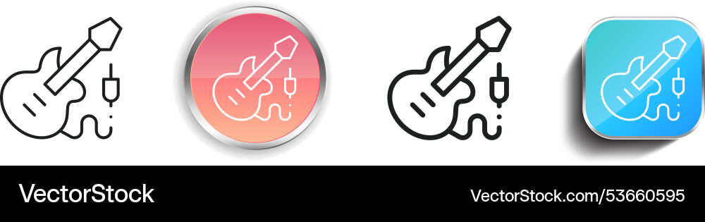 Electronic icon thin linear regular and button Electronic icon thin linear regular and button Vector Image