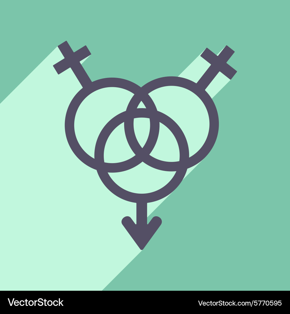 Flat with shadow icon and mobile application Vector Image
