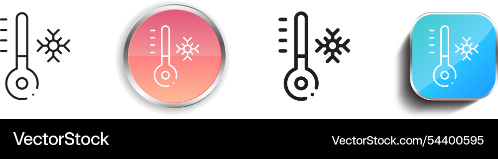 Freeze icon thin linear regular and button style Vector Image