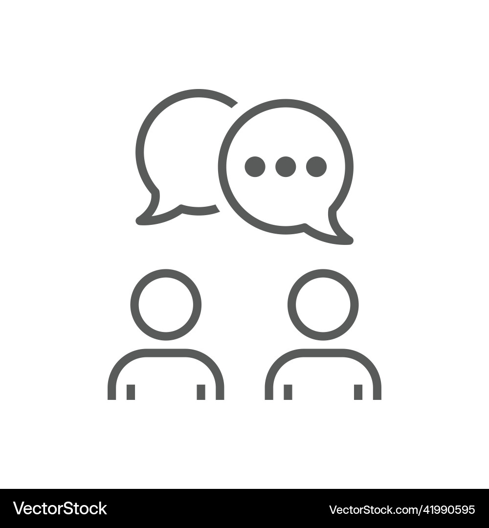 Groupe of people and chat bubble icon set Groupe of people and chat bubble icon set vector image