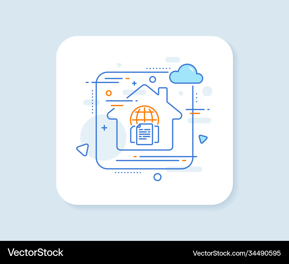 Internet documents line icon doc file page sign Internet documents line icon doc file page sign vector image