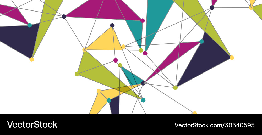 Line points connections triangular technology Line points connections triangular technology vector image