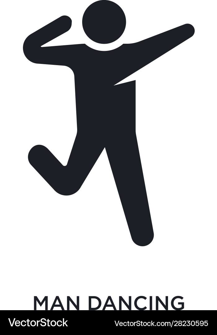 Man dancing isolated icon simple element from Vector Image