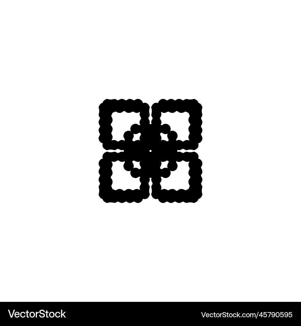 Menu button icon simple style web site vector image