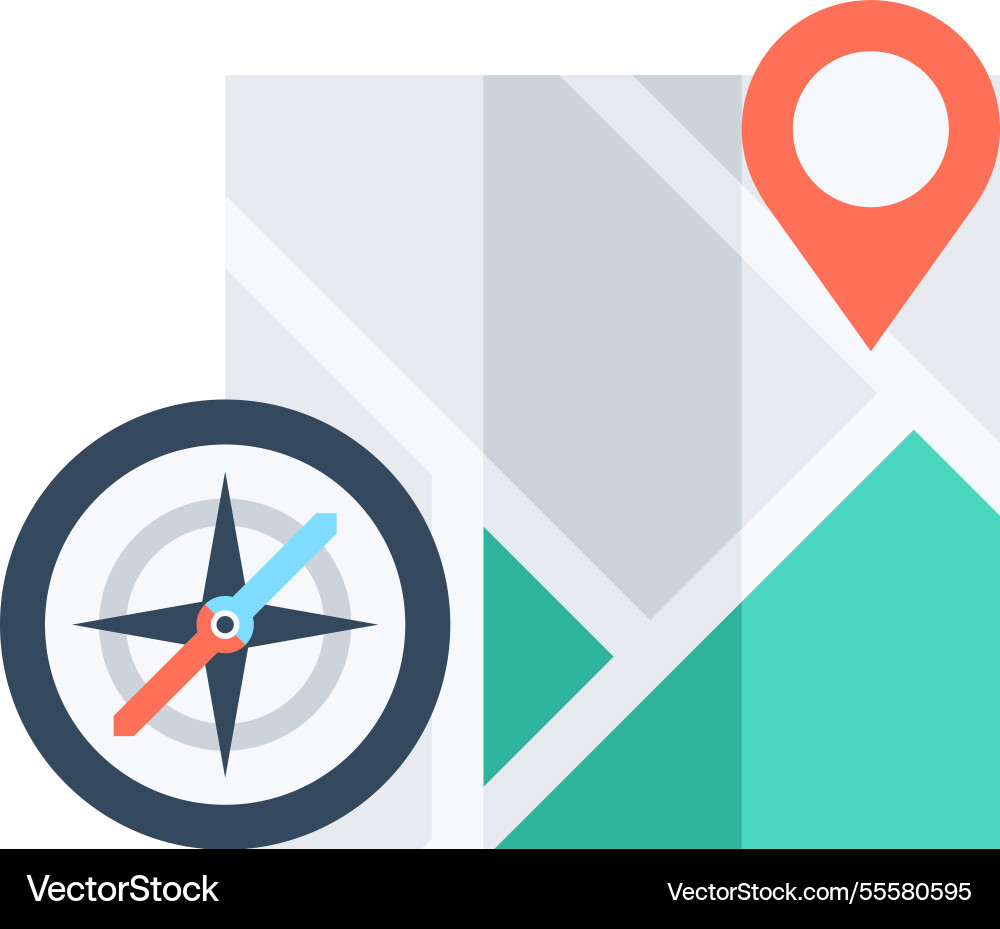 Navigation flat web icon Navigation flat web icon vector image
