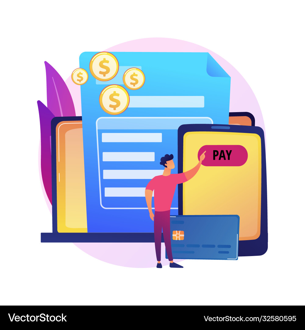 Payment terms concept metaphor Royalty Free Vector Image