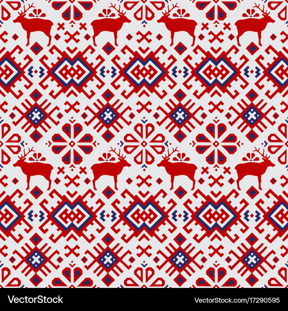 Scandinavian Deer Pattern vector image