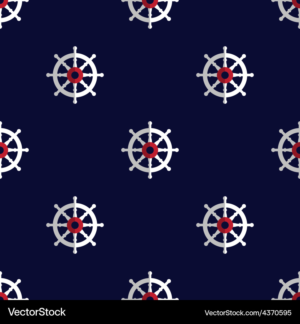Sea style seamless pattern with helms Vector Image