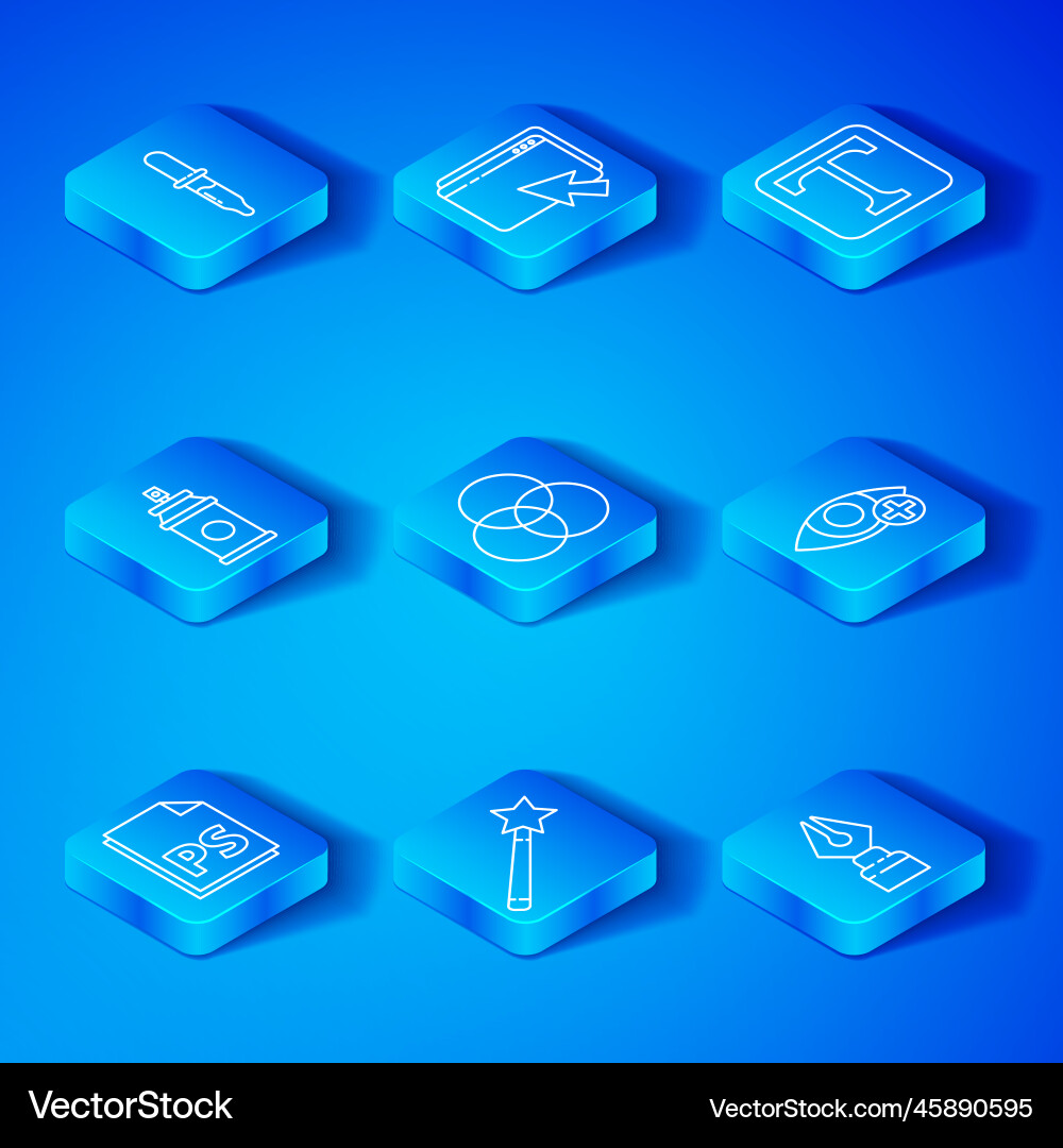 Set line ps file document rgb and cmyk color Set line ps file document rgb and cmyk color vector image