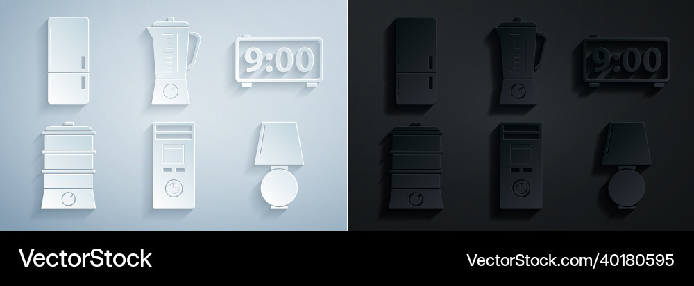 Set remote control digital alarm clock double Set remote control digital alarm clock double Vector Image