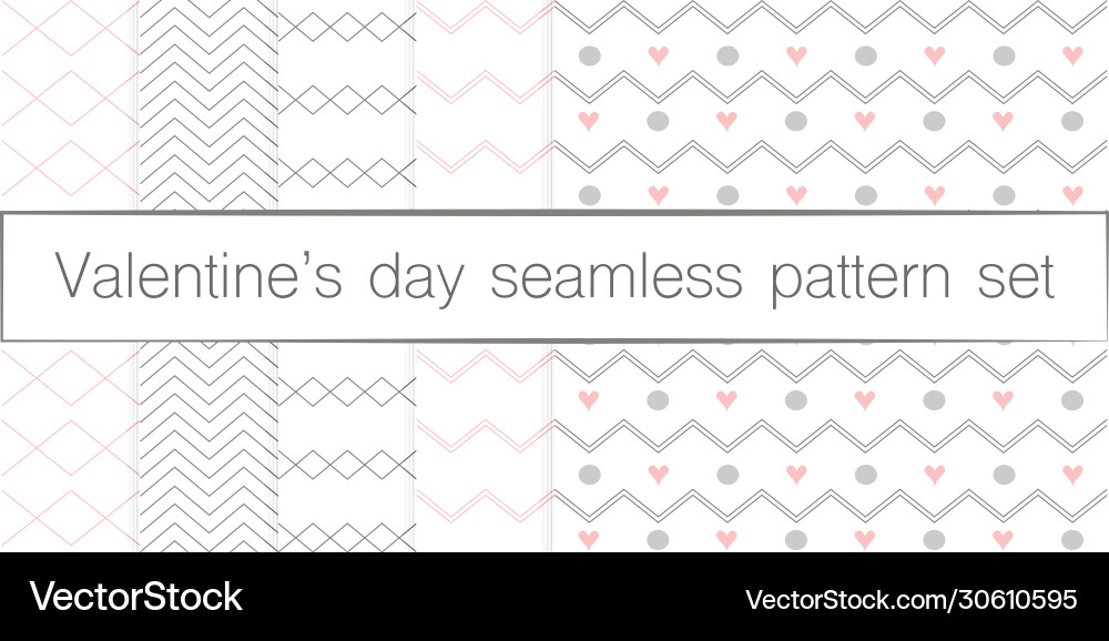 Simple ornament seamless patterns set use Simple ornament seamless patterns set use Vector Image