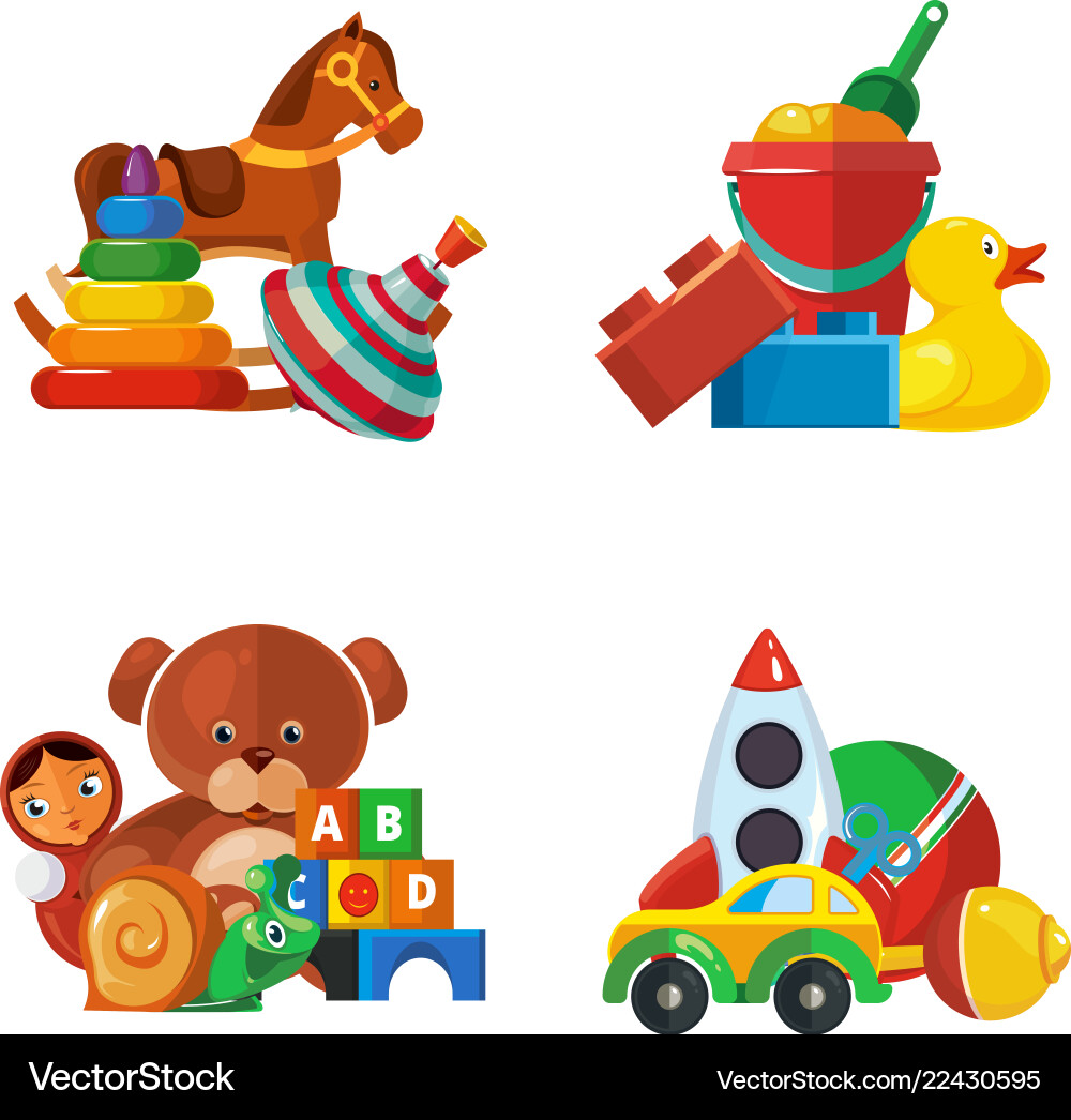 Spielzeug präsentiert Teddybär-Tippper Pyramide Tumbler Spielzeug präsentiert Teddybär-Tippper Pyramide Tumbler vektorbild