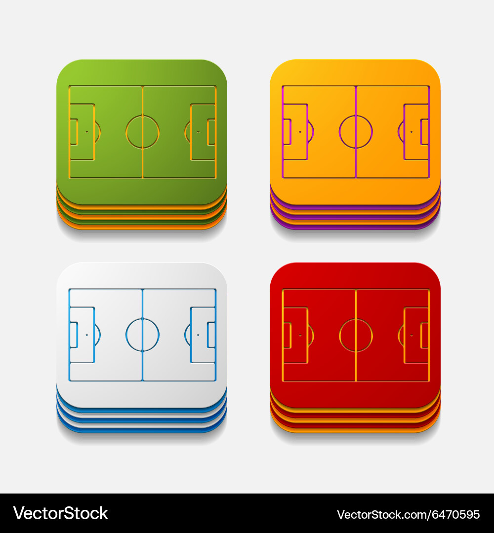 Square button playing field vector image