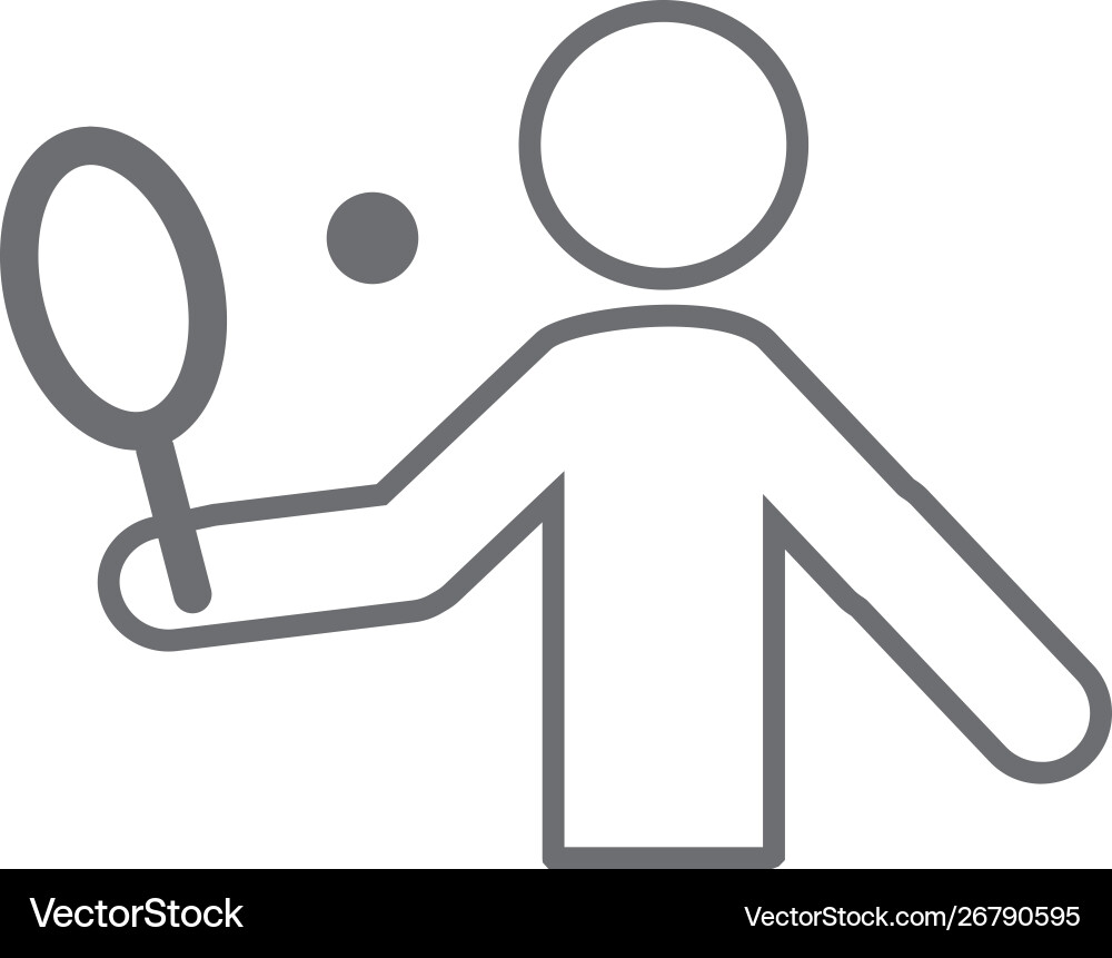 Tennis man icon simple element from map Vector Image