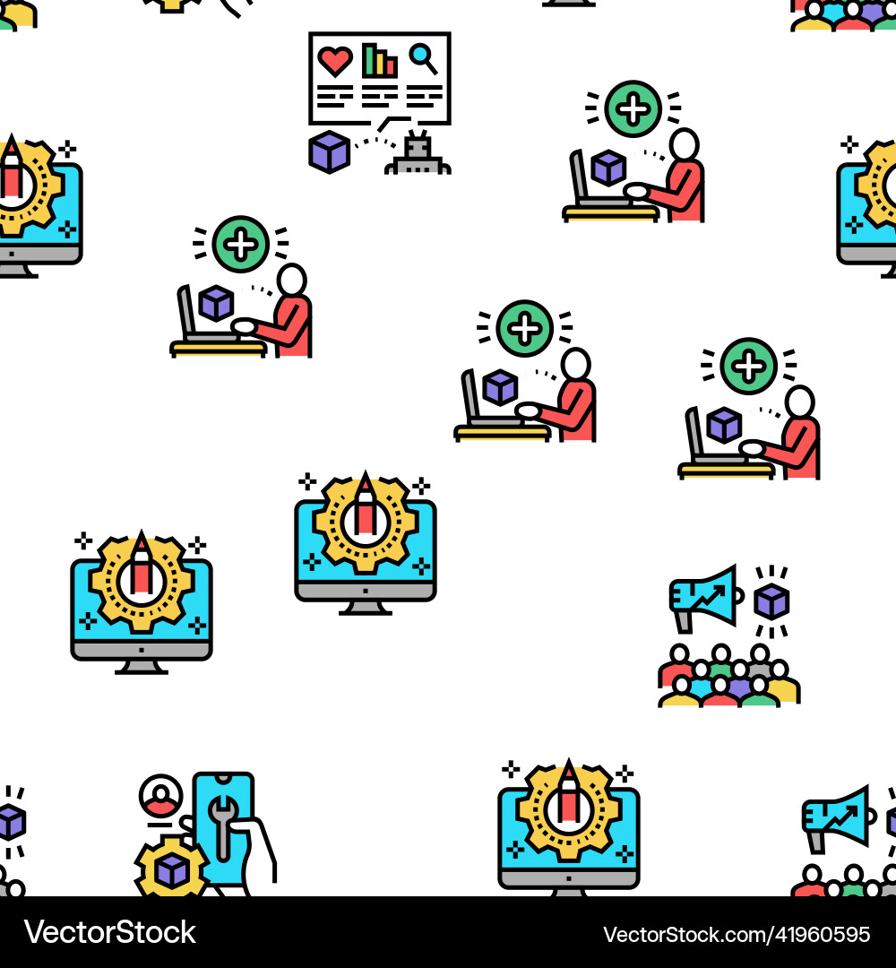 User generated content seamless pattern User generated content seamless pattern vector image