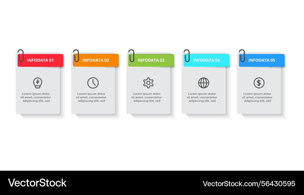 Workflow concept for infographic with 5 steps Workflow concept for infographic with 5 steps vector image