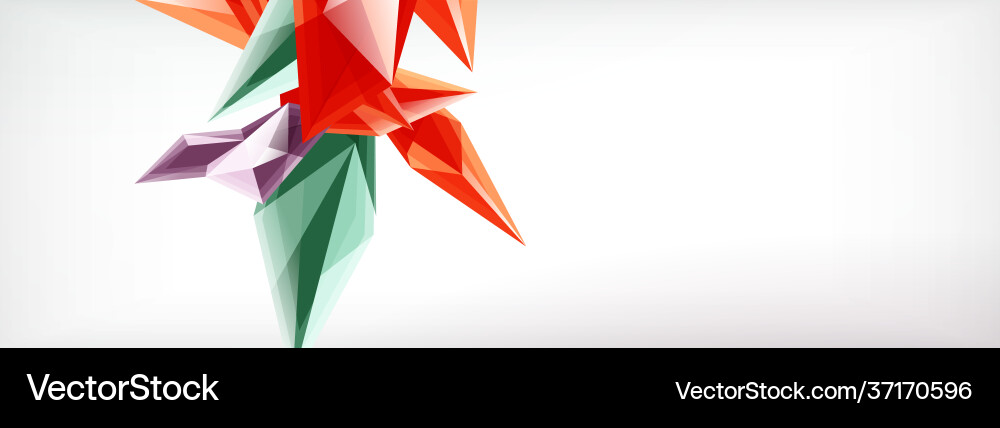 3d triangles and pyramids abstract Vector Image