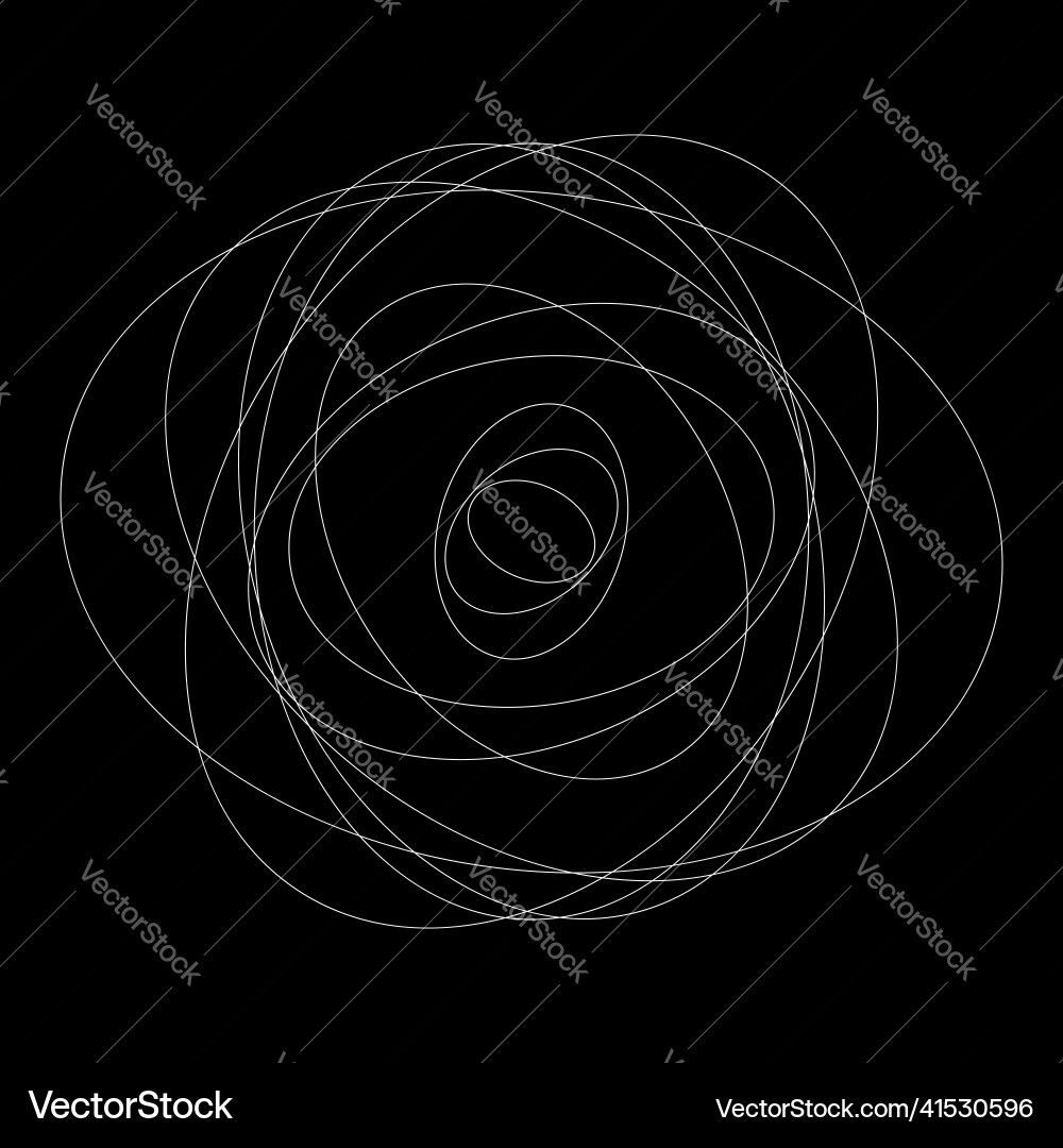 Abstract random circles geometric circular element Vector Image