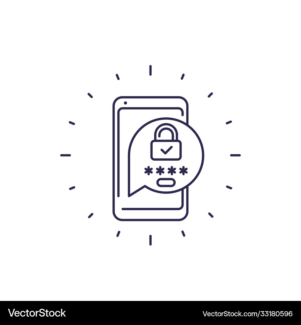 Authentication Passwortzugriffszeilensymbol vektorbild