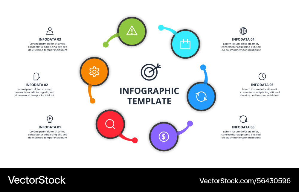 Business data visualization process chart Business data visualization process chart Vector Image